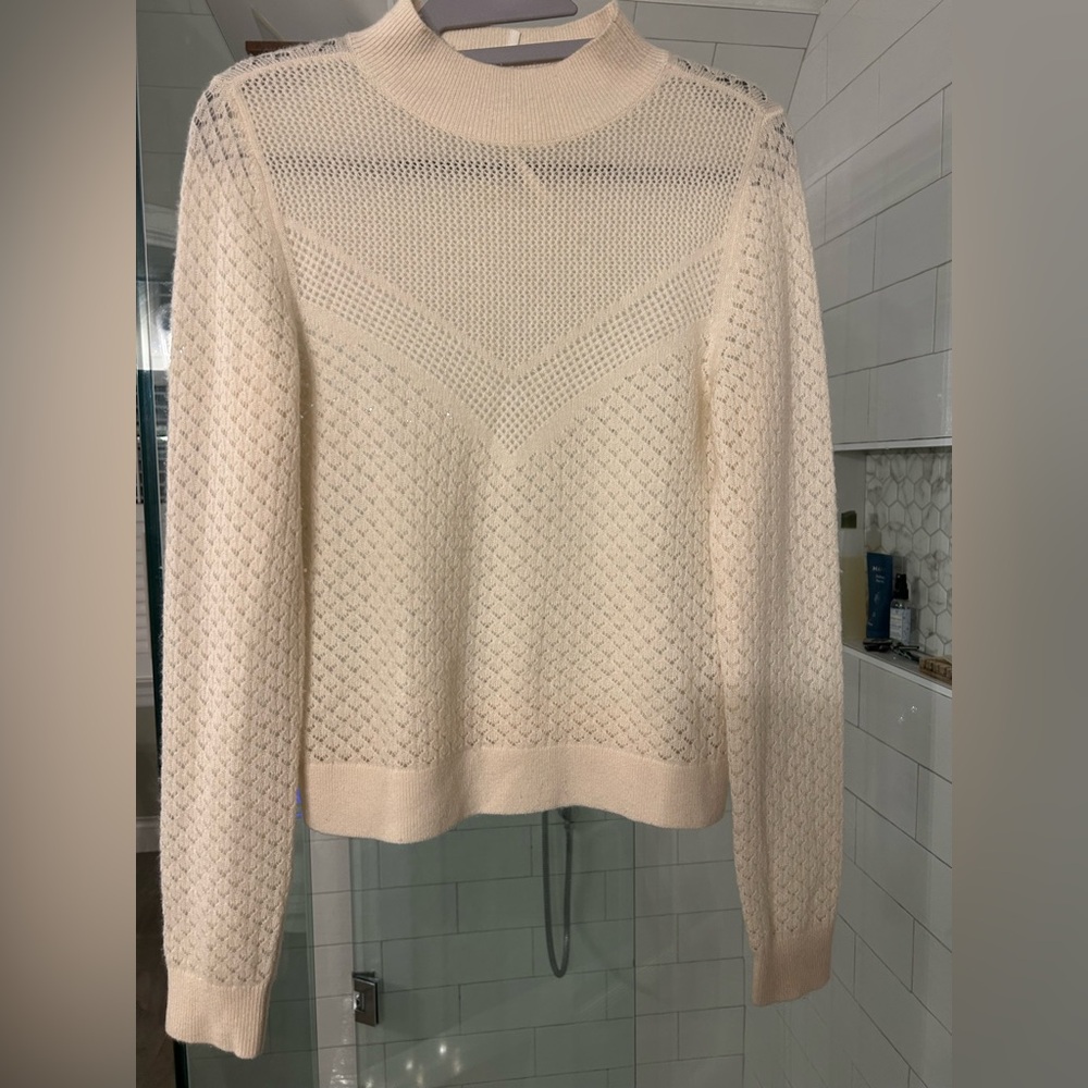 Anthropologie Cashmere Sweater with Textured Knit
